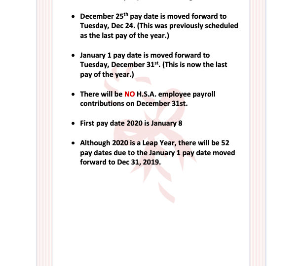 Holiday Pay Changes